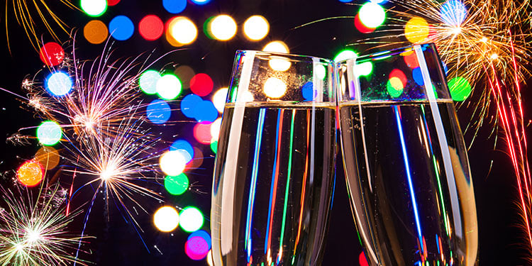 Brinde fim de ano celebração